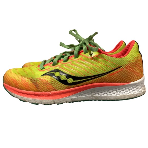 Saucony Other - Saucony Ride 13 Kids Running Shoes Neon Yellow Green Orange Sneakers